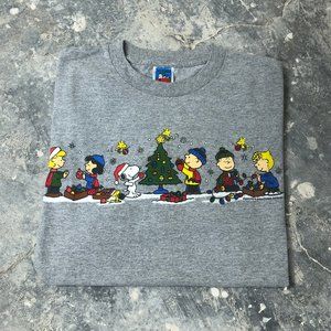 Peanuts y2K Cartoon Character Christmas Snoopy T-shirt